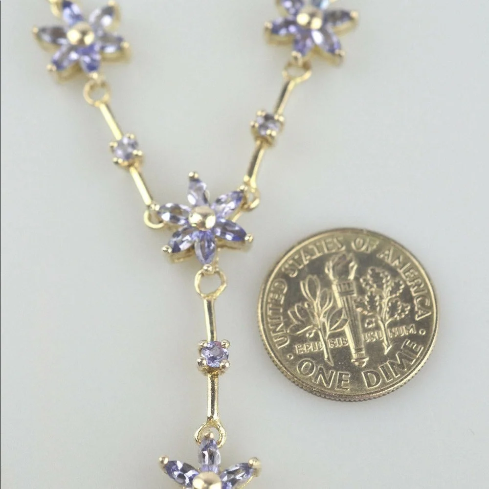 Tanzanite Flower Necklace - Picture 5 of 14